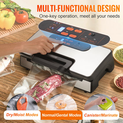 130W Vacuum Sealer Food Packaging Machine with Free 10pcs Vacuum bags