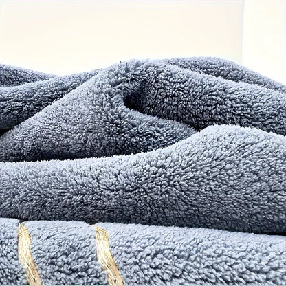 3pcs Ultra-Soft Coral Bath Towel Set - Quick-Dry Luxury Spa & Gym Towels, Large Bath Sheets , Lightweight & Highly Absorbent