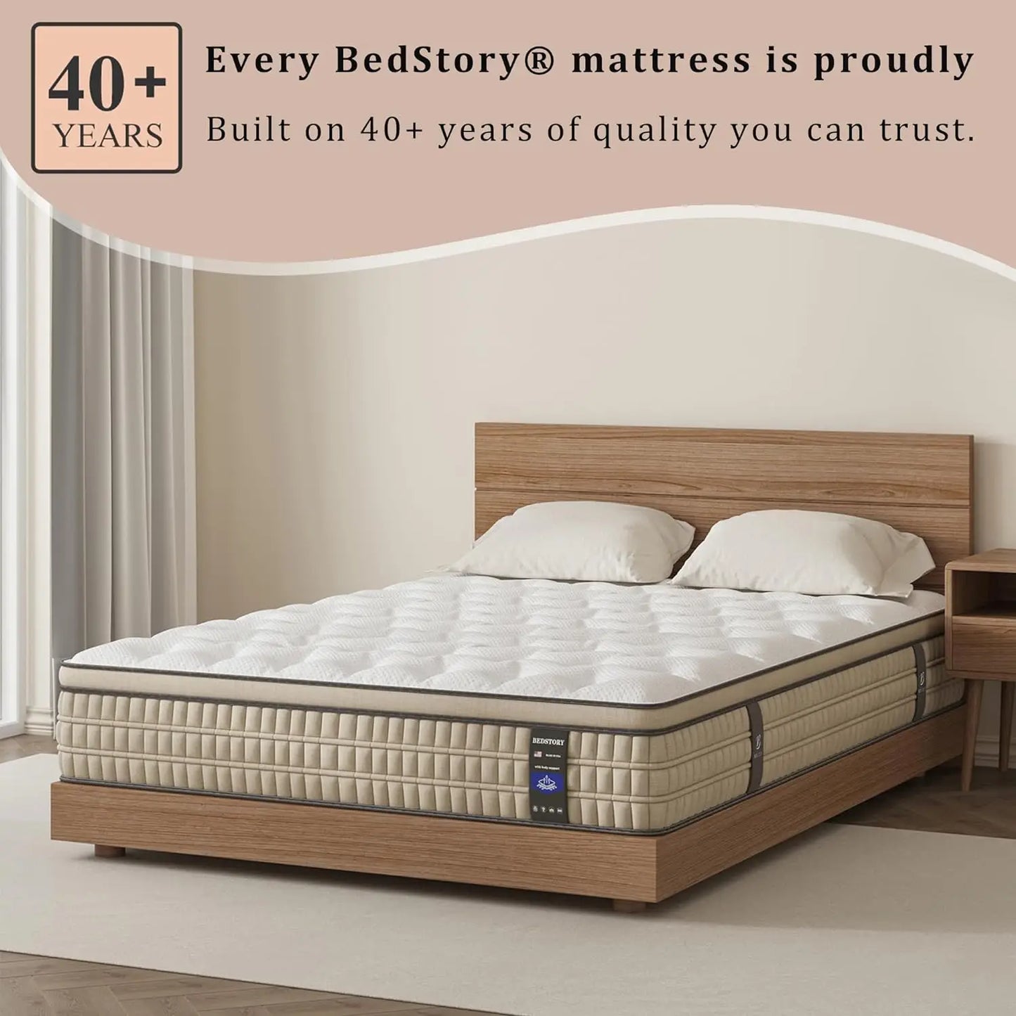12 Inch Full/King Hybrid Gel Memory Foam Mattress, Queen Size Mattress with Breathable Fabric for Comfortable Sleep