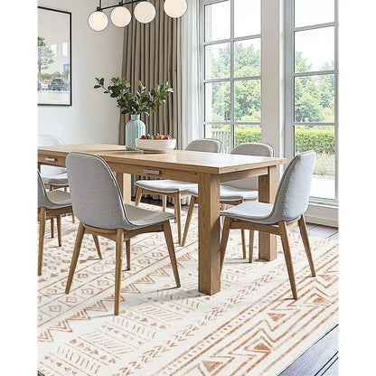 Modern Beige Large Area Rug 6x9ft