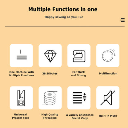 12 Stitches Mini Electric Sewing Machine with Sewing Table and 113PCS Sewing Kit