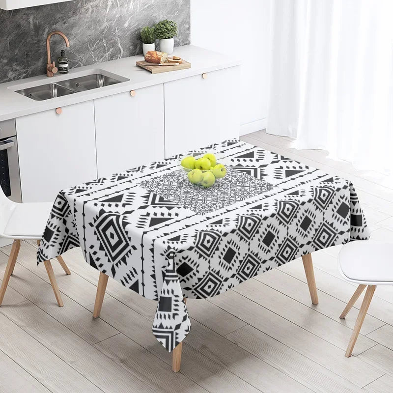 Home tablecloths dining decoration and rectangular table accessories waterproof cloth Anti-stain simple Modern abstract nordic