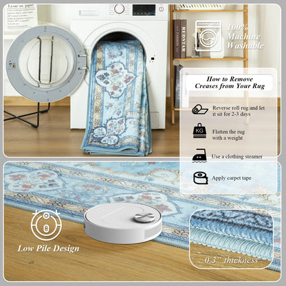 Elegant Floral Faux Wool Area Rug