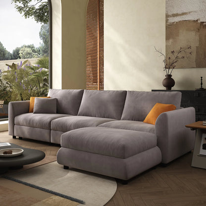Comfy Cloud Couch 108.2'' Modern Sectional Sofa for Living Room Down Filled