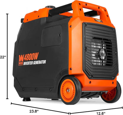 4800-Watt Portable Inverter Generator, RV-Ready, Quiet and Lightweight with Fuel Shut Off