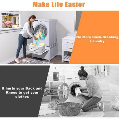 Laundry Pedestal Heavy Duty Metal Washer and Dryer Stand 29" Universal Fit Anti-Vibration ,770 LBS Capacity
