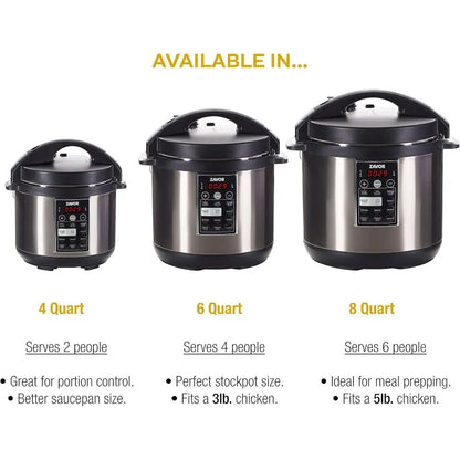 8 Quart Multi-cooker Stainless Steel, Serves 6 people