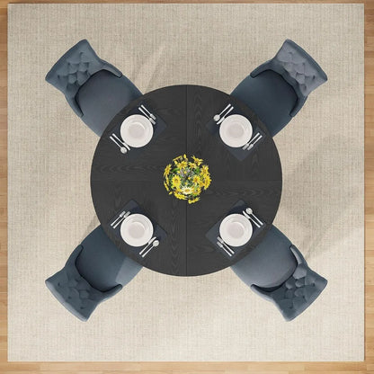 Round Wood Dining Table For Kitchen or Dining Room, 47 in