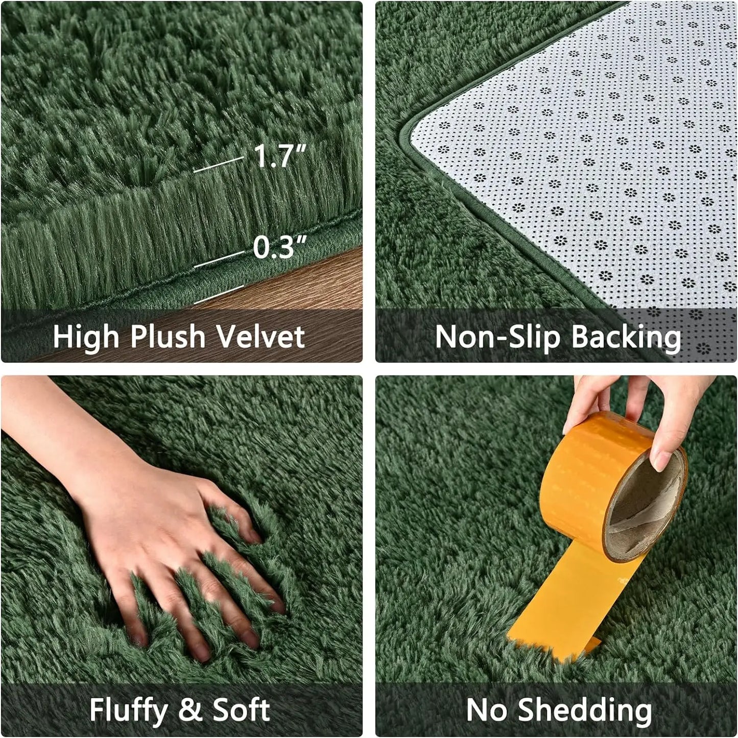 Fluffy  Area Rugs for Living Room Soft Kids Carpet Non Slip