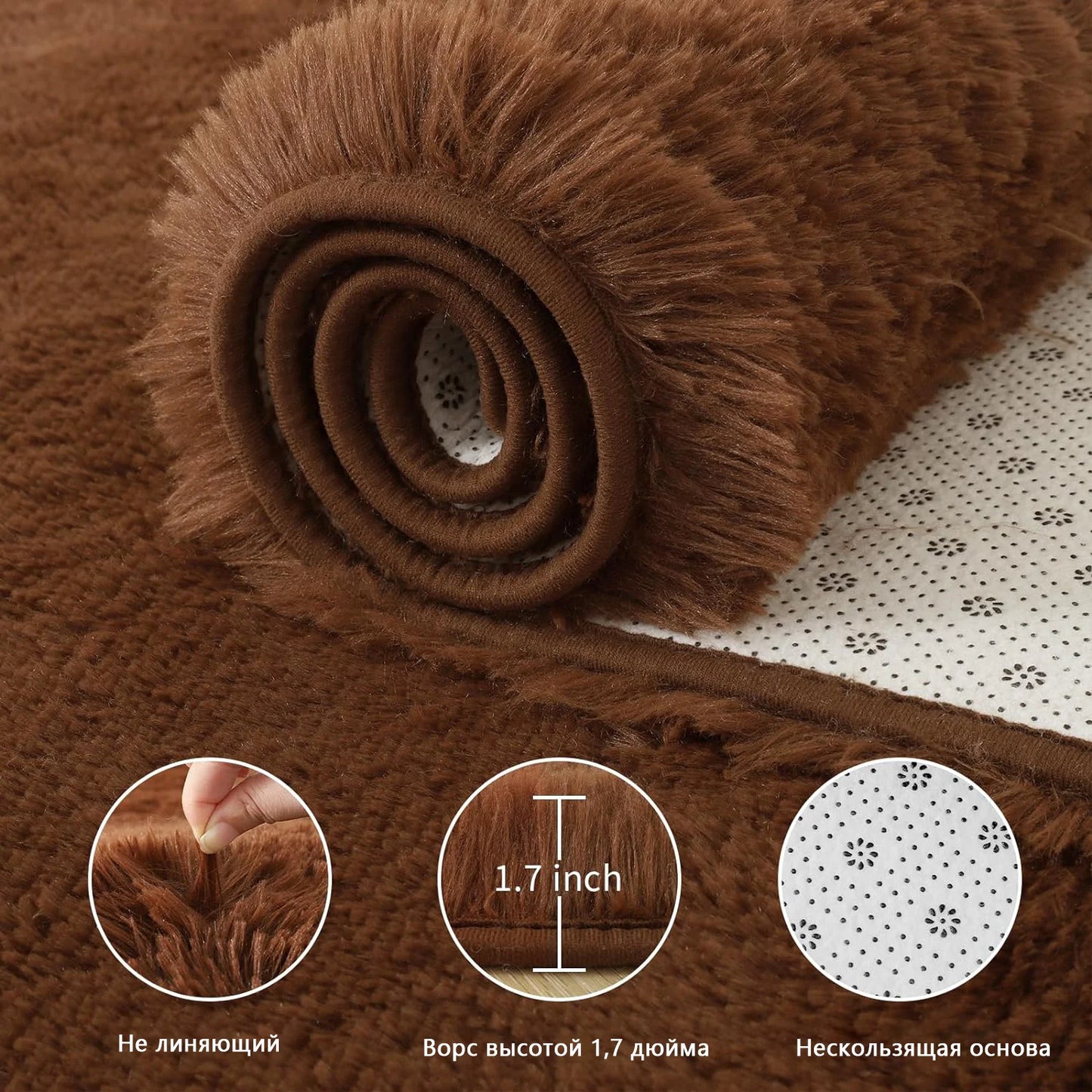 Fluffy  Area Rugs for Living Room Soft Kids Carpet Non Slip