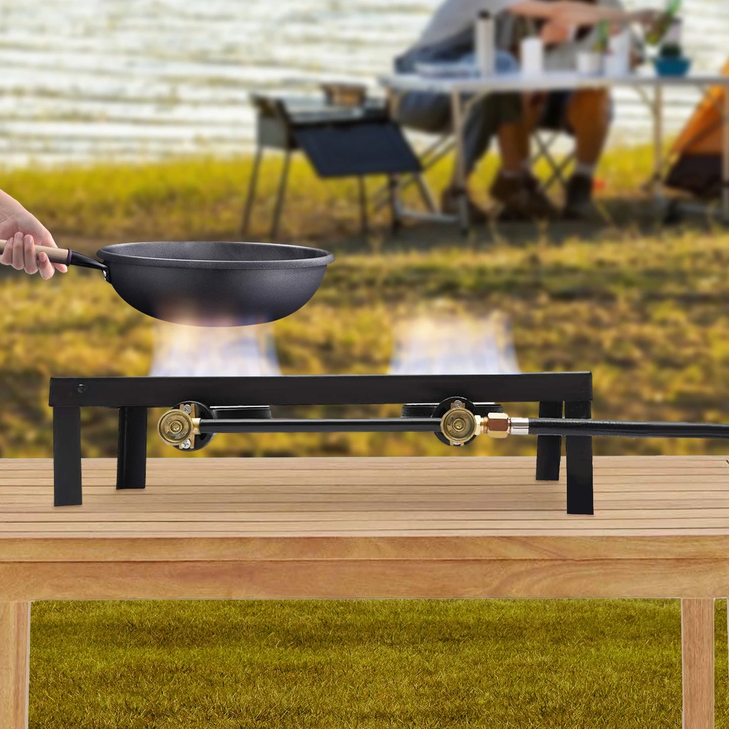 Portable Camping Gas Stove Outdoor Double Burner, BBQ, Picnic, Camp, Propane