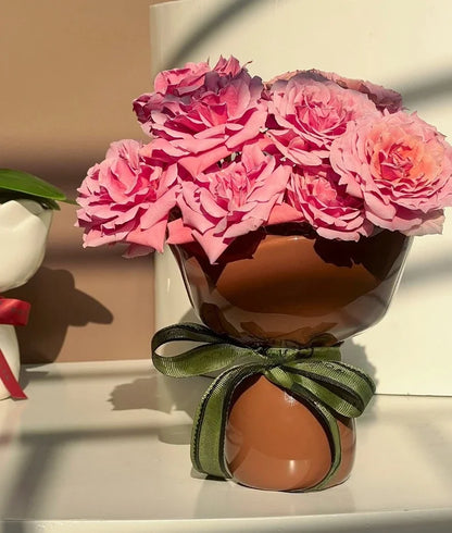 Ceramic Rose Vase