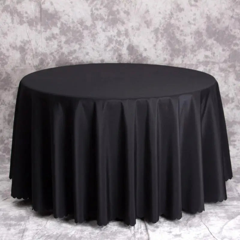 Cloth Tablecloths Round 63-Inch Polyester Table Linens Stain Resistant