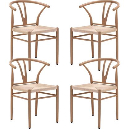 Mid Century Modern Metal Wishbone Dining Room Chairs Set of 2 4 for Your Kitchen