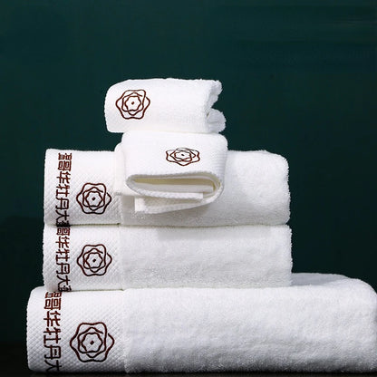 Embroidered Crown White bath towel 5stars Hotel Towels 100% Quality Towel Washcloths