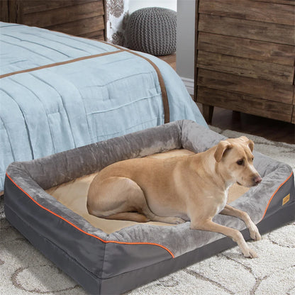 Jumbo Large Orthopedic Dog Bed Memory Foam Pet Sofa Couch Waterproof Elevated Cushion  Removable Cover