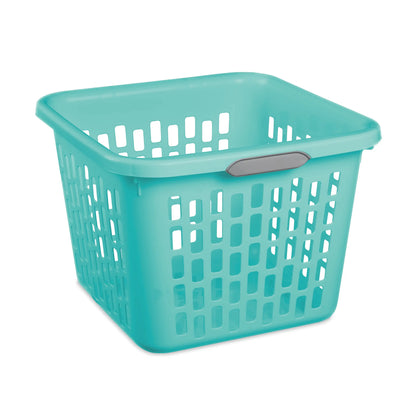 1.5 Bushel Square Plastic Laundry Basket, Adult, Teal