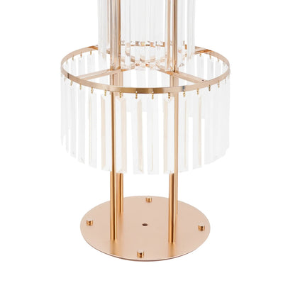 5 Tiers Gold Wedding Centerpieces Flower Stand Vase Centerpiece Acrylic Flower Stand with Hanging Acrylic