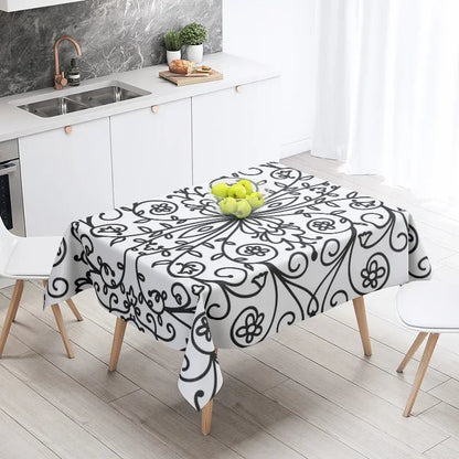 Home tablecloths dining decoration and rectangular table accessories waterproof cloth Anti-stain simple Modern abstract nordic