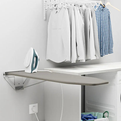 Foldable Wall Mounted Rotating Ironing Board Easy Installation Ironing Station Laundry Room Space Saver Gray 39"x12"