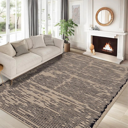 Washable Modern Stripe Carpet Non Slip