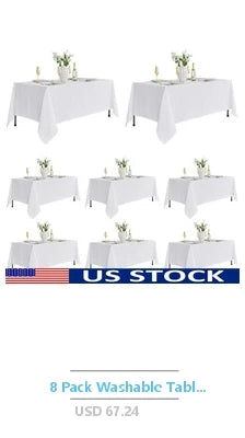 Heavy Duty Polyester Tablecloth Waterproof Wrinkle Free Stain Resistant Oil Proof Faux Linen Weddings Parties Banquets Dining
