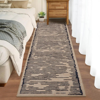 Washable Modern Stripe Carpet Non Slip