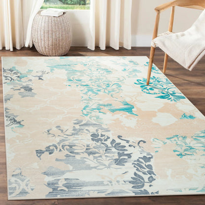 Elegant Floral Faux Wool Area Rug