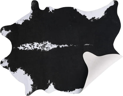 Faux Fur Animal Cow Hide Carpet ,Sturdy and Large Size Cow Print Rugs, Suitable for Bedroom Living Room Western Style