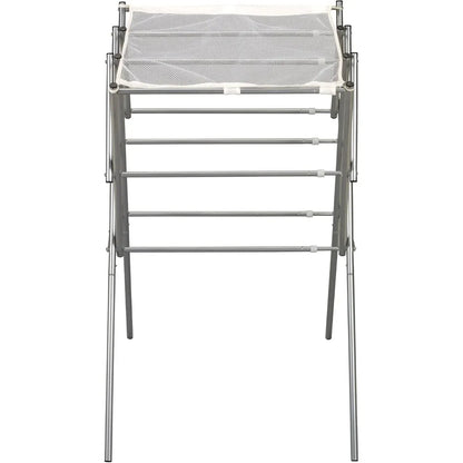 Household Essentials Clothes Drying Rack, Foldable, Expandable and Collapsible Laundry Drying Rack, Silver