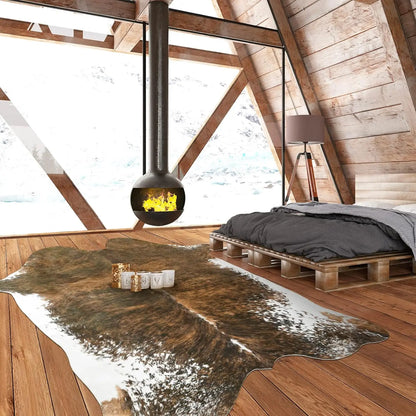 Faux Fur Animal Cow Hide Carpet ,Sturdy and Large Size Cow Print Rugs, Suitable for Bedroom Living Room Western Style