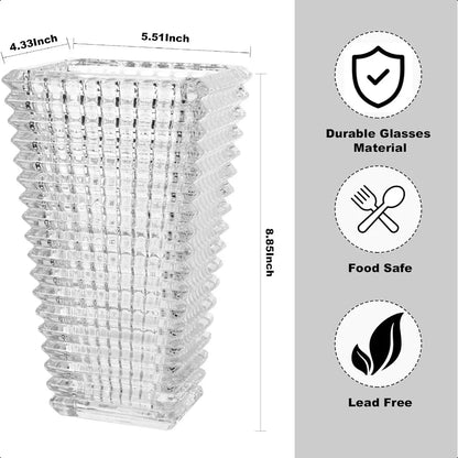 Crystal Vase Large Clear Glass