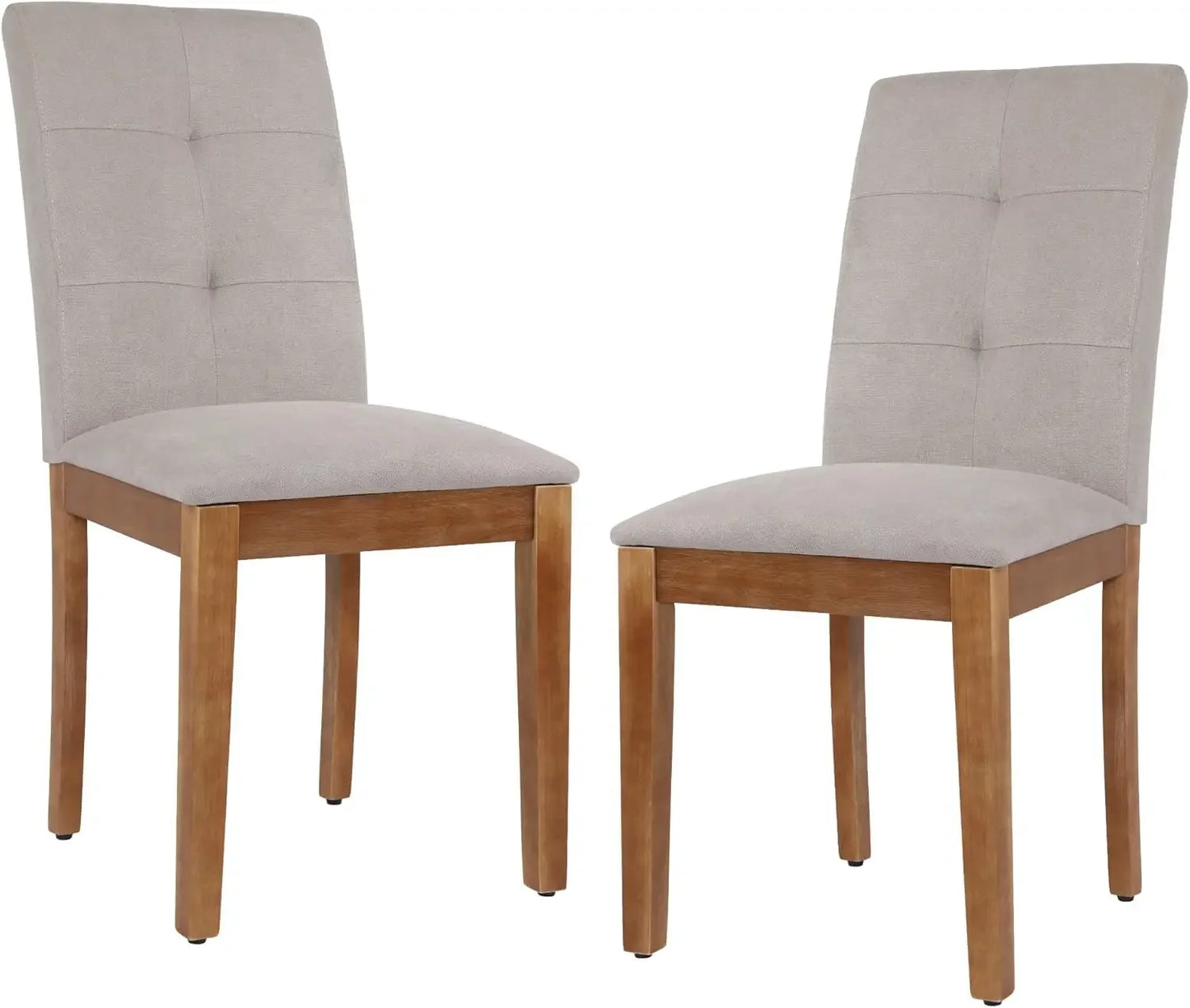 Dining Chairs , Modern Upholstered Fabric Dining Room Chairs, Armless Kitchen Chairs with Wood Legs and Padded Seat