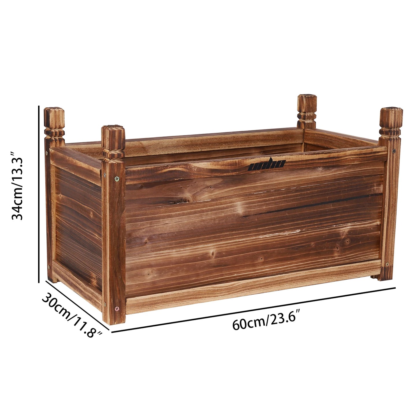Wood Planter Box Outdoor Raised Planter Beds Garden Large Patio Containers for Flowers Vegetables