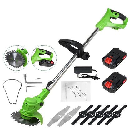 Weed Trimmer Lawn Electric Brushles 2-in-1 Cordless String Grass Trimmer Cutter Fast Charger With 2 xBattery for Yard Garden