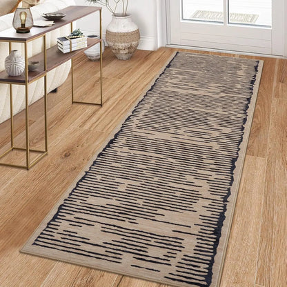 Washable Modern Stripe Carpet Non Slip