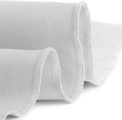 Round Tablecloth - 132 Inch - Heavy Duty Washable Polyester - for 72 to 96 Inch Round Tables