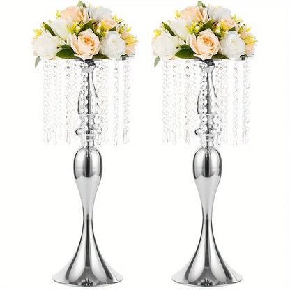 Tall Crystal Flower Stand
