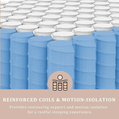 12 Inch Full/King Hybrid Gel Memory Foam Mattress, Queen Size Mattress with Breathable Fabric for Comfortable Sleep