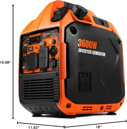 Quiet and Lightweight 3600-Watt Dual Fuel RV-Ready Portable Inverter Generator with Fuel Shut Off
