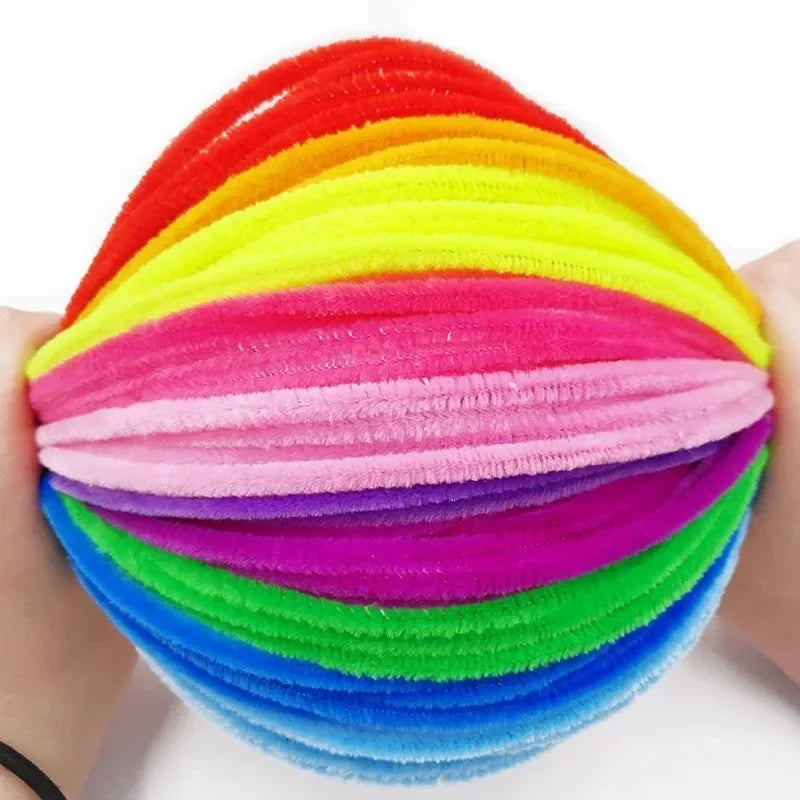 500/10PCS DIY Handmade Twist Stick Colorful Chenille Stems  Craft Supplies