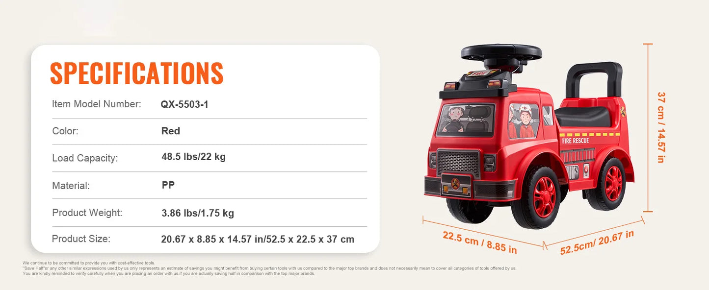 Ride On Push Car Kids Ride On Car with Music Steering Wheel & Under Seat Storage for Toddlers Ages 3-12 Ride Racer