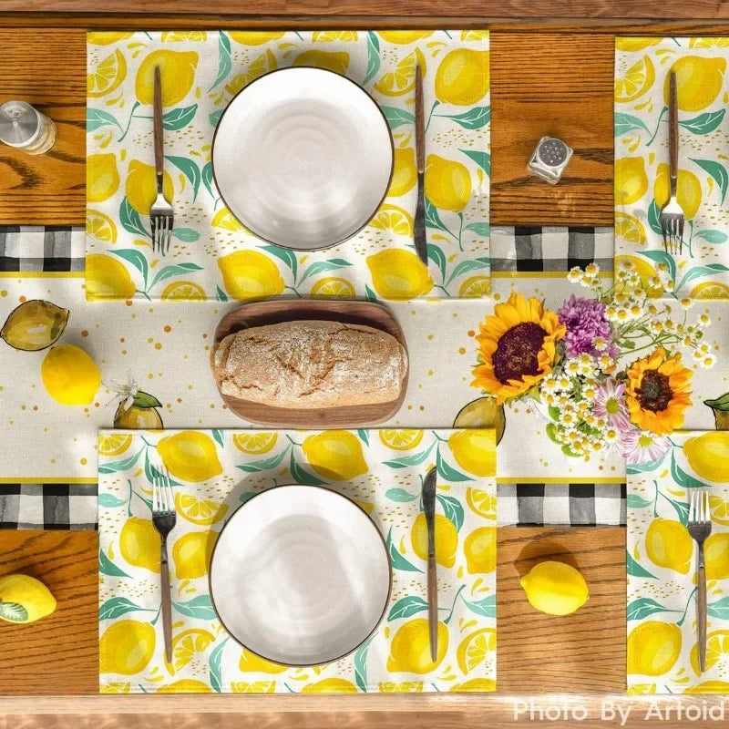 Lemon Summer Placemats 12 X 18 Inch