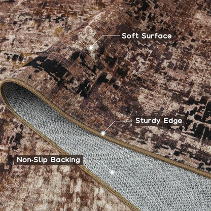 Living Room Area Rugs Soft Large Modern Abstract Area Rug, Vintage Machine Washable Non Slip Carpet , Low Pile Rugs