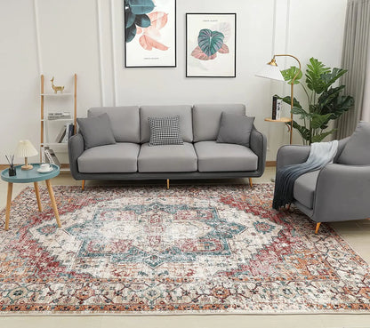 Vintage Bohemian Area Rug for Living Room, Bedroom