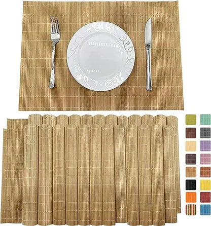 Set of 24 Bamboo Placemats 17.7X11.8Inch