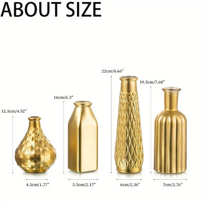 Gold Glass Vase Set