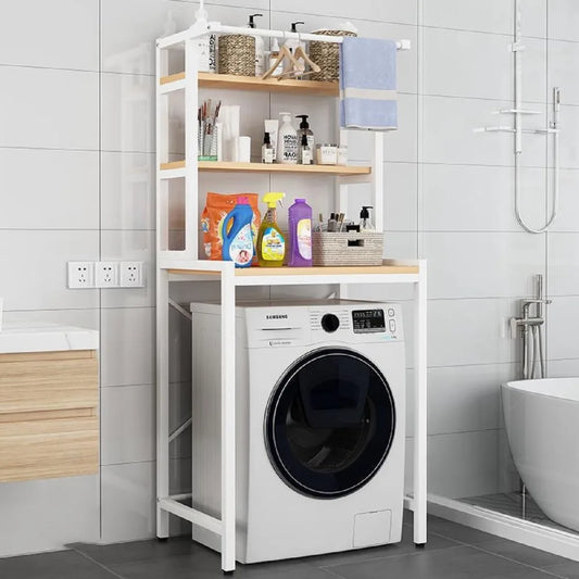 3 Tier Wooden Over The Washer and Dryer Storage Shelf  Washing Machine Storage Shelf for  Laundry Room