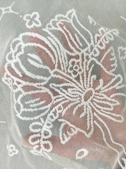 New French Tulip Bouquet Lace Tablecloth, Coffee Table, Bedside Table Cover, Plain White Three-Dimensional Table Runner