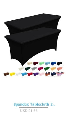 Reusable Tablecloths 6 Pack Stain Resistant Polyester Fabric Rectangular Tables Suitable Parties Events Family Gatherings